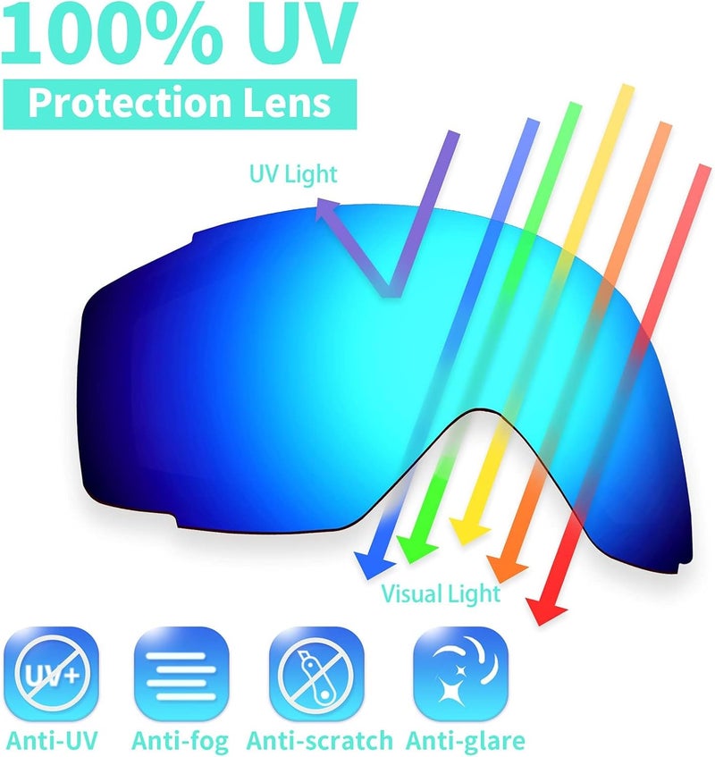 Freela Kids Ski Snowboard Goggles for Toddler(3-14) Youth Anti Fog Anti UV Goggles Girls Boys Snow Skiing Equipment - Image 2